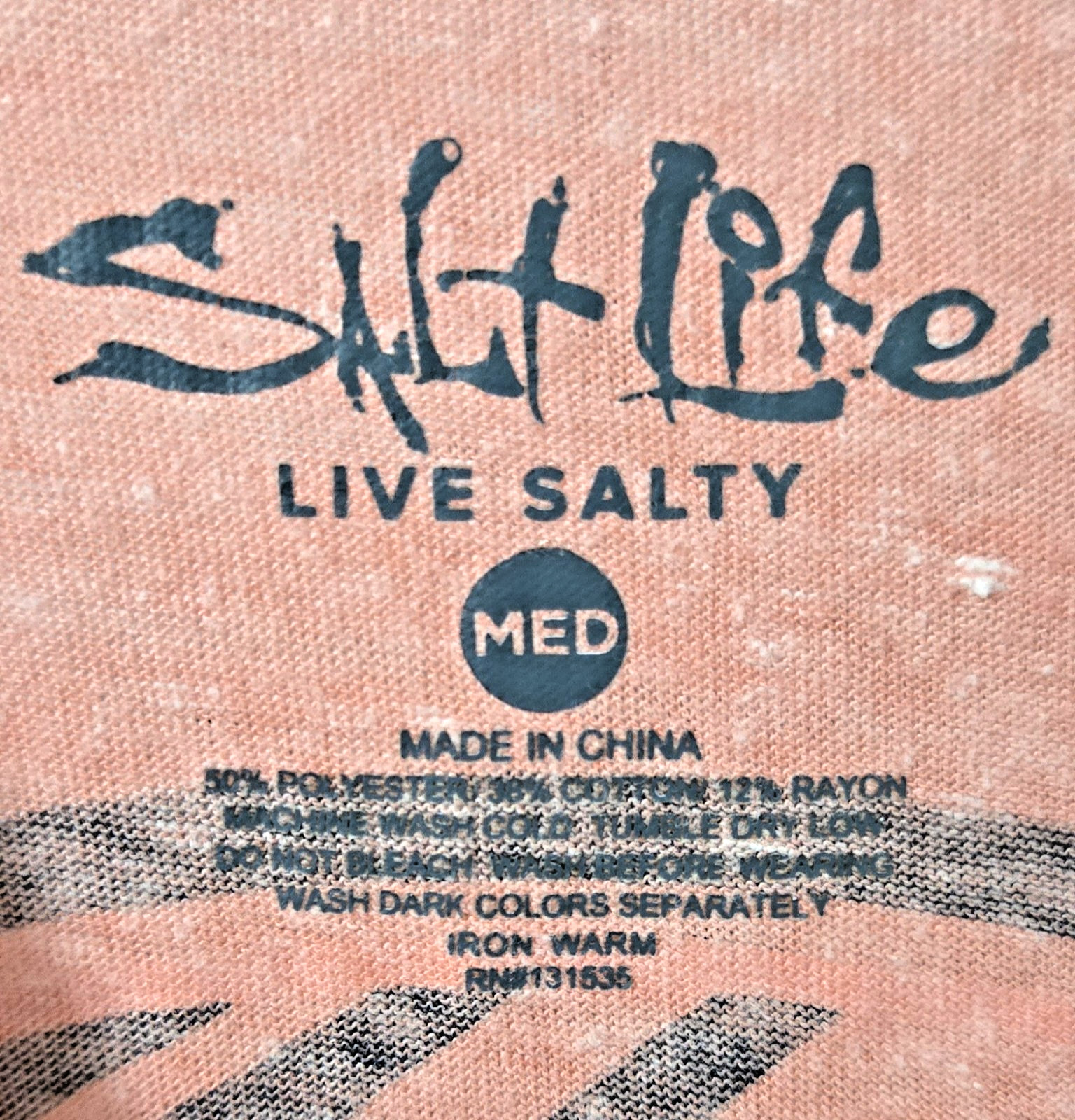 Salt Life Heather Coral Short Sleeve Lightweig Graphic Tee Size Medium gallery