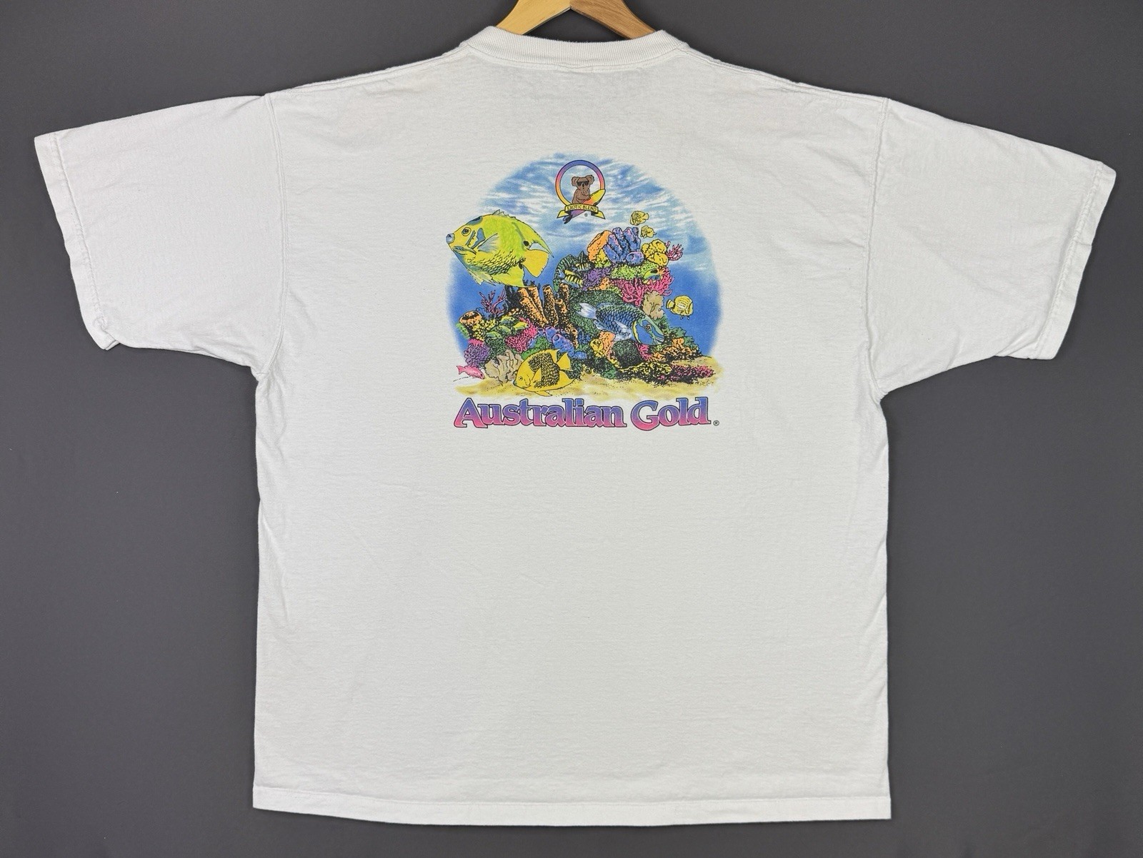 Vintage 90s Australian Gold Crew Promo Shirt Art Rare White XL Tee Nature Beach gallery