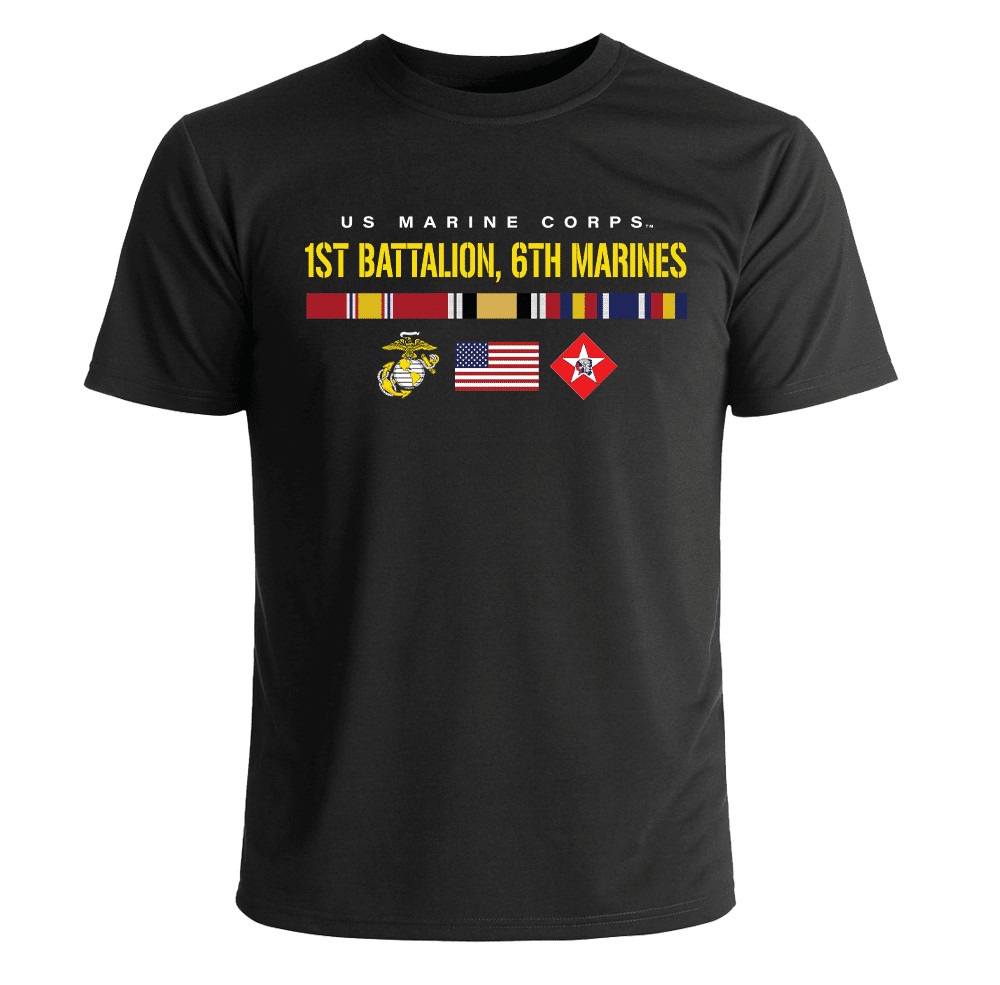 USMC 1st Battalion, 6th Marines Operation Iraqi Freedom Veteran T-Shirt