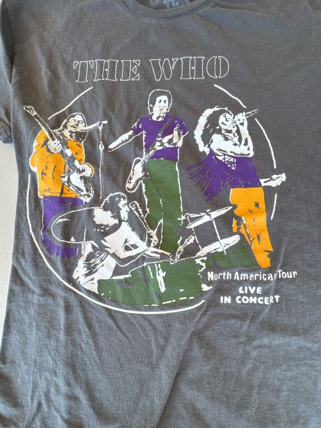 The Who North American Tour Live In Concert Graphic T-Shirt Gray Size XL. gallery