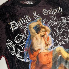 Royal Army David & Goliath Graphic T-Shirt XL Black Red Stitch Bible Theme Metal