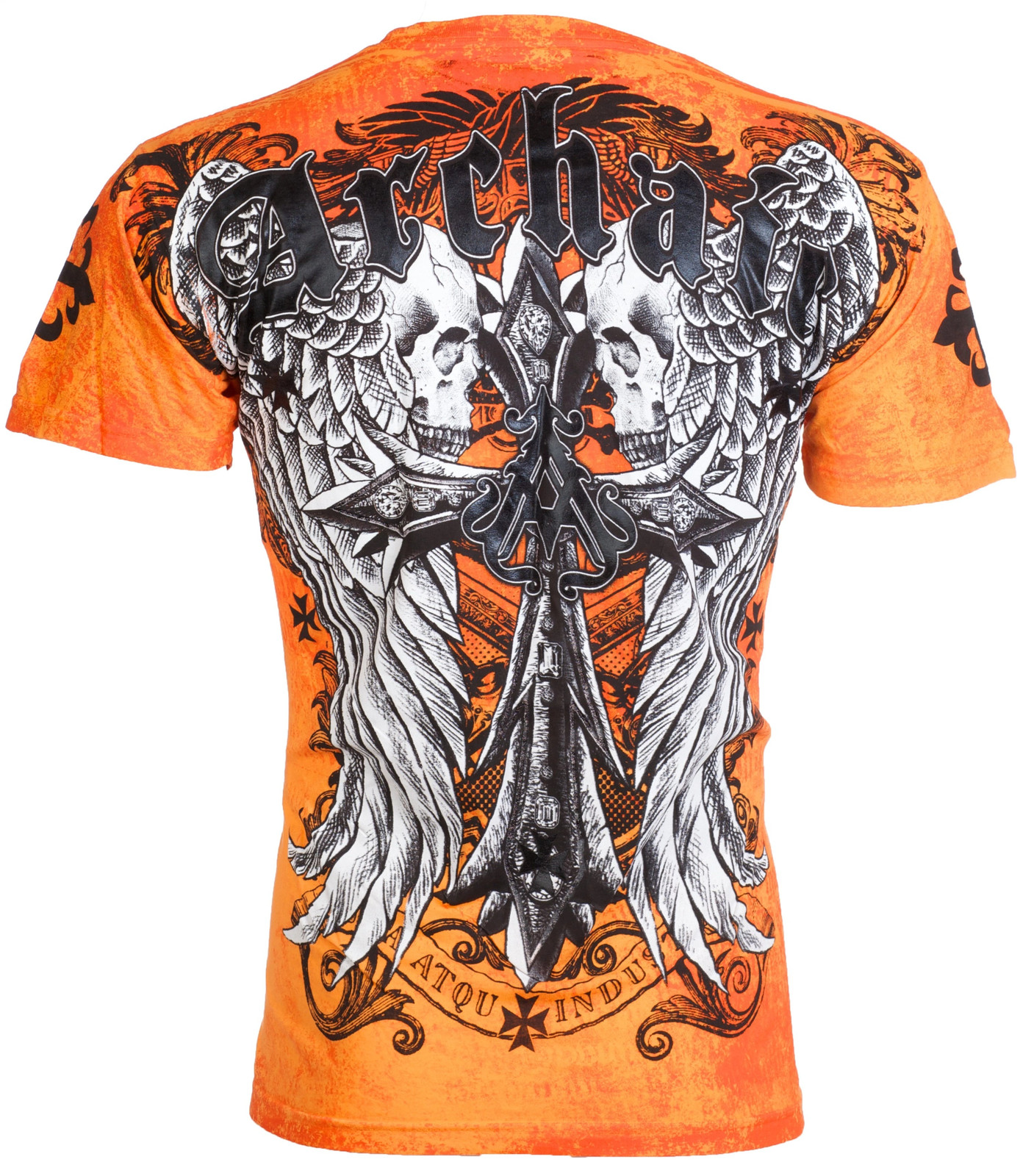 ARCHAIC AFFLICTION Men's T-Shirt LUSTROUS Wings Skull Biker S-5XL $40 gallery