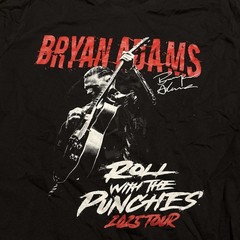 Bryan Adams Roll With The Punches 2025 Tour Black T shirt Men’s New Size XL