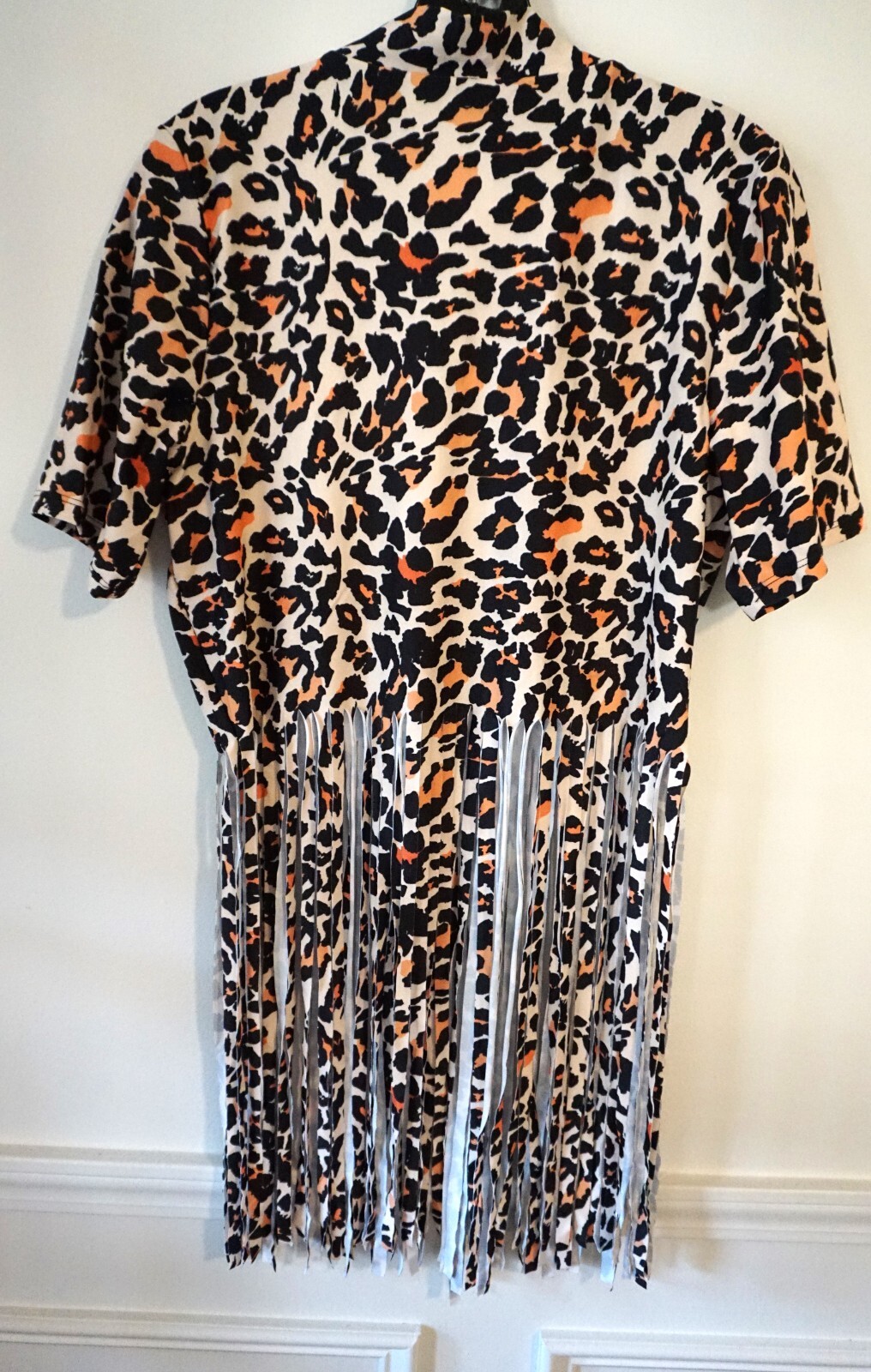 ANIMAL PRINT FRINGE TOP SHIRT ADULT M gallery