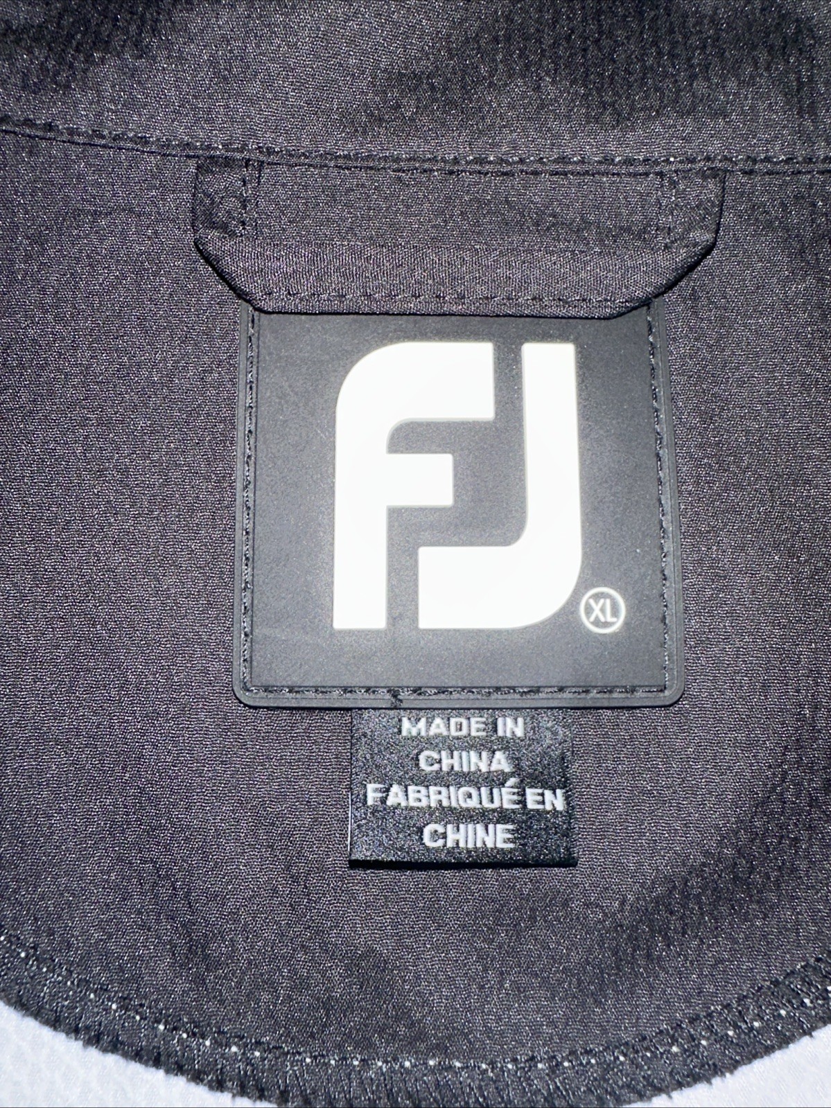 FJ FootJoy Men’s XL Black Gray S/S 1/4 Zip 100% Polyester Golf WindBreaker gallery