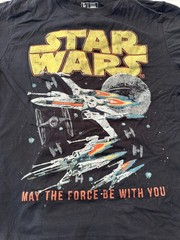 STAR WARS BLACK SHIRT SIZE M MEDIUM MAY THE FORCE BE WITH YOU DEATH STAR FIGHTER