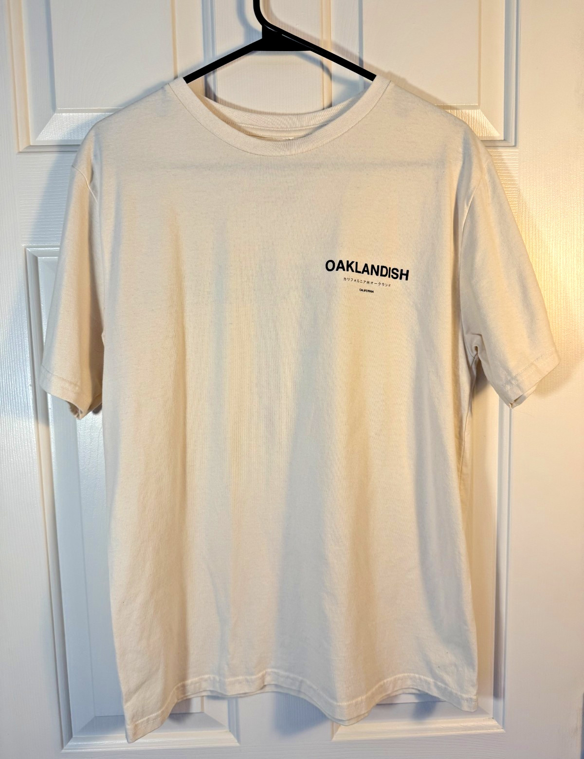 Oaklandish Modern Type Tee Ecru (Size M - 100% Cotton - Classic Fit) gallery