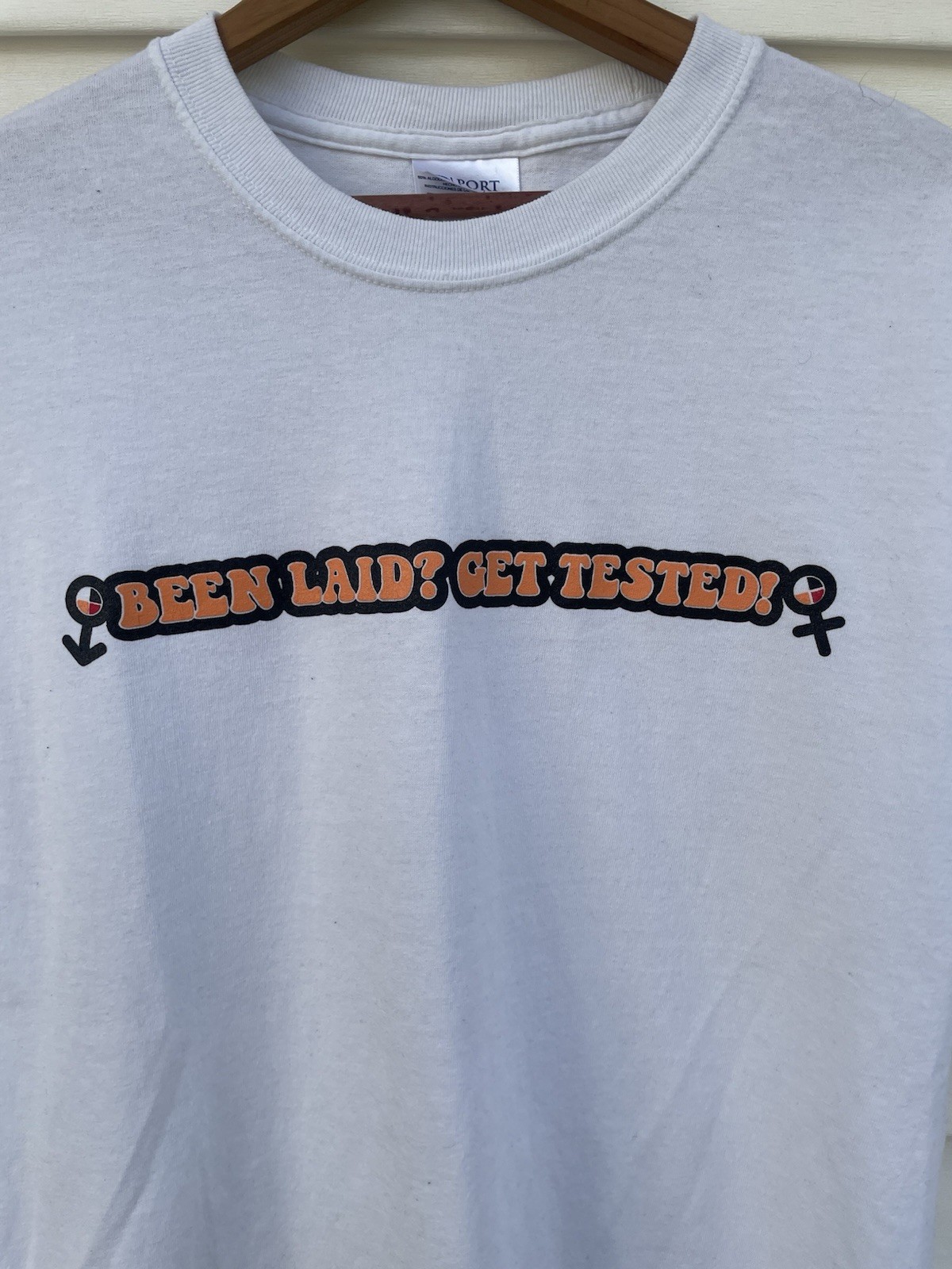 Vinatge Been Laid Get Tested Vtg Awareness T-Shirt gallery