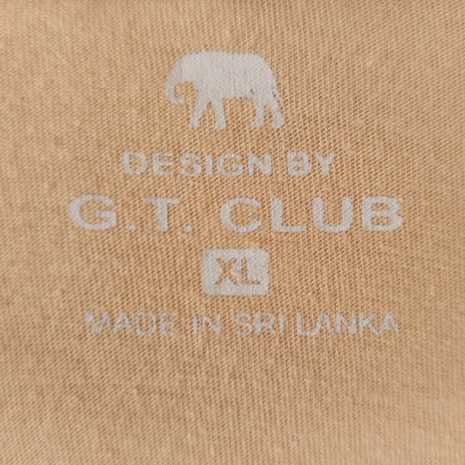 Sri Lanka T Shirt Mens Size Medium Beige Elephants Travel Destination Tee gallery