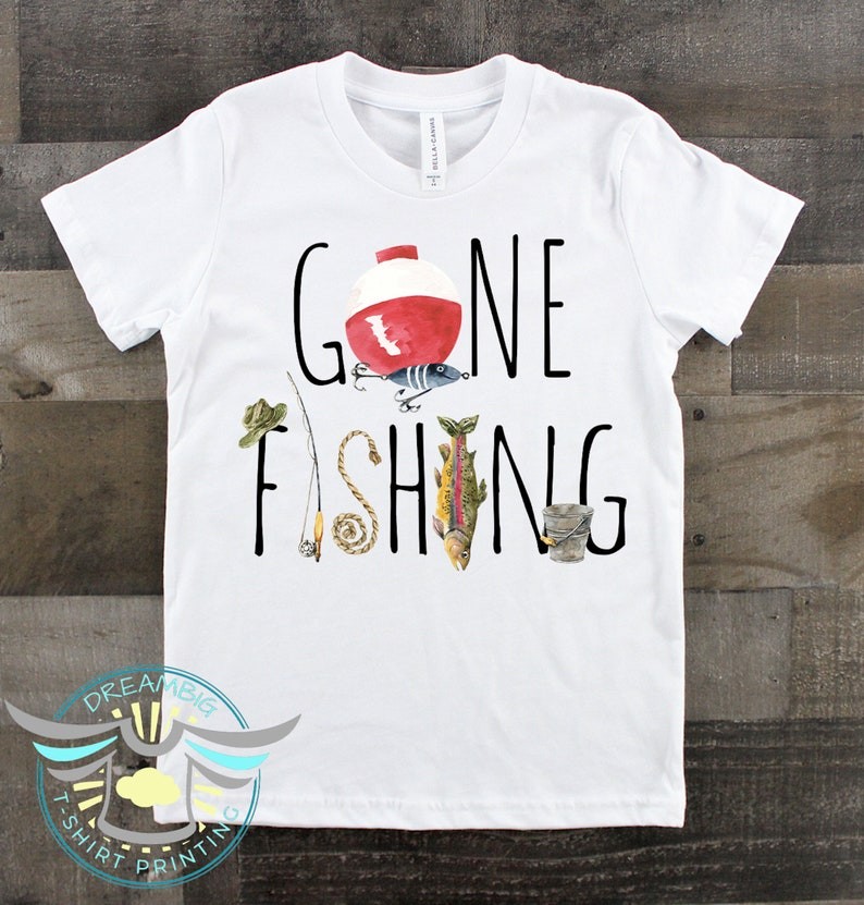 Gone Fishing & Fishing Buddy T-Shirt Funny Angler Gift Set For Dad And Child gallery
