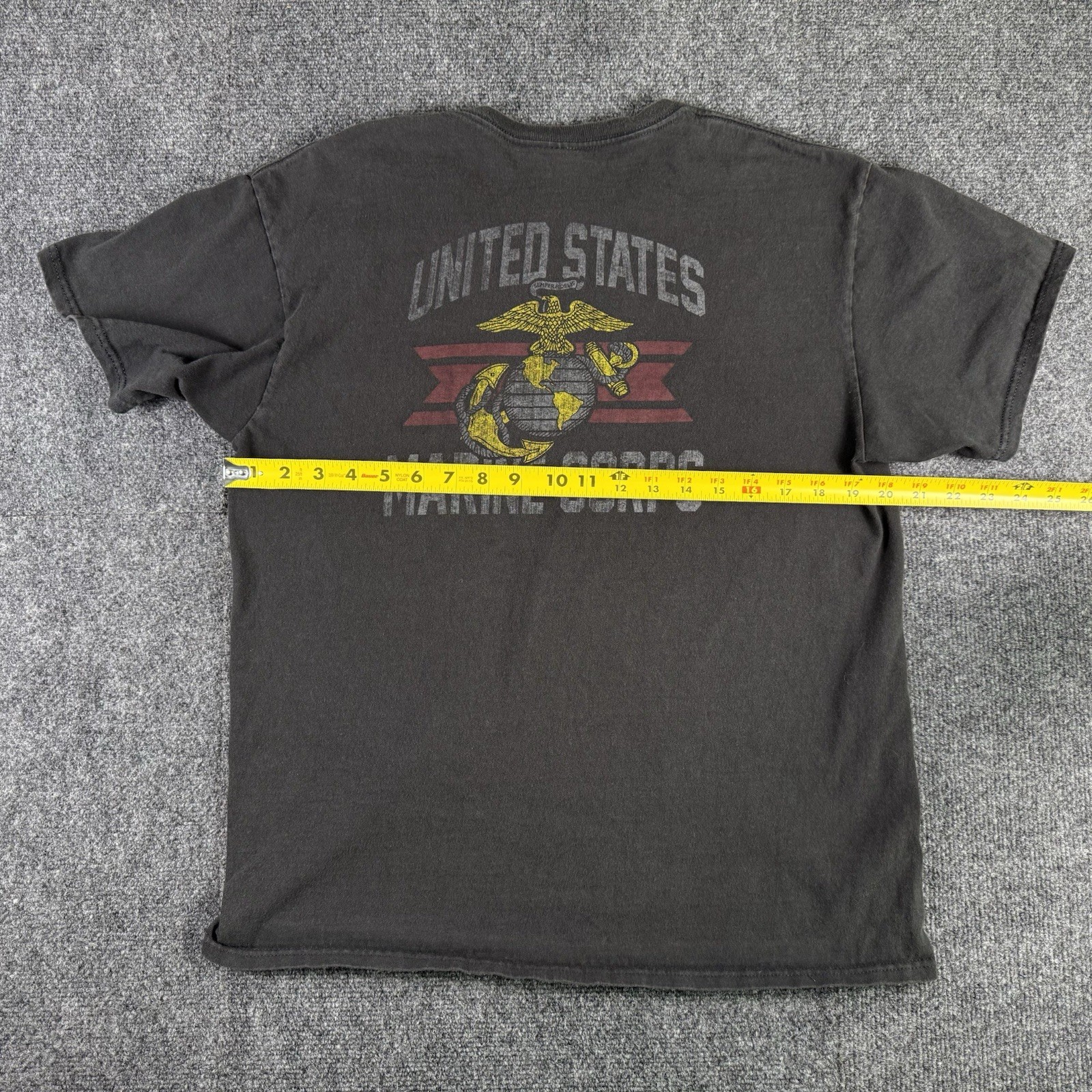 Marines Shirt Men L Black Graphic Crew Military Logo gallery