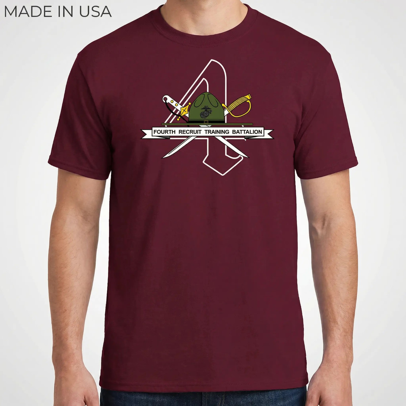 4th Battalion MCRD Parris Island V 2 UNISEX PREMIUM T-Shirt Made in USA S-2XL