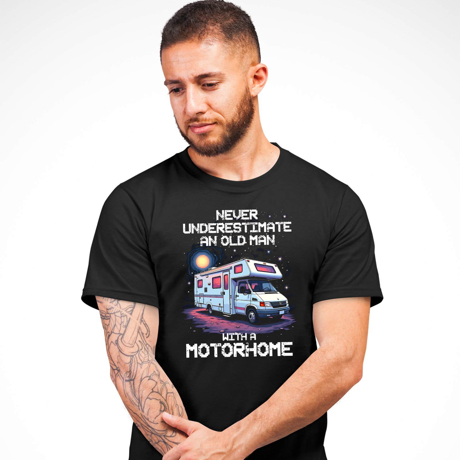 Humorous Old Man Motorhome T Shirt Funny Motorhomer Gift For Dad Grandad Him gallery