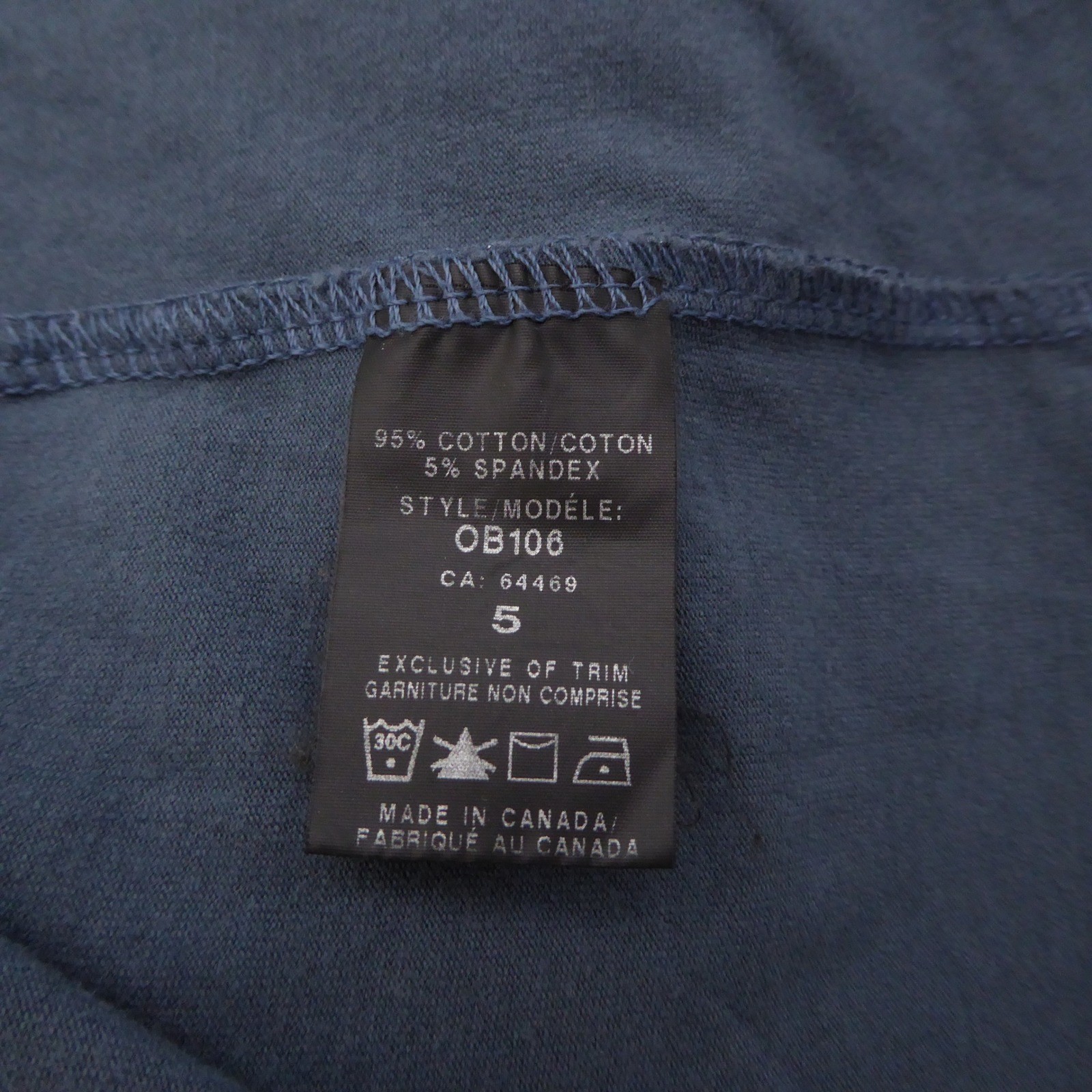 ONE BONE Mens Size 5 / 6XL Long Sleeve Scoop Crew Neck T Shirt OB106 Blue Cotton gallery