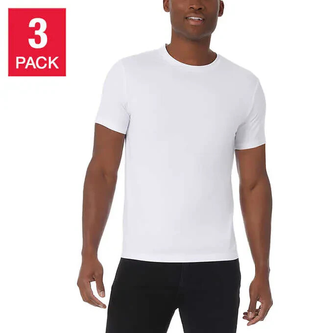 32 Degrees Men's Cool Tee w/ Soft Hand Feel, 3-pack gallery