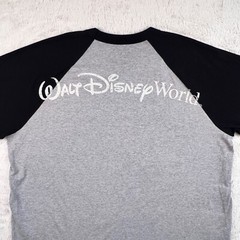 Disney Parks Mickey Mouse Shirt Men’s XXL Gray Raglan 1928 Script Spellout