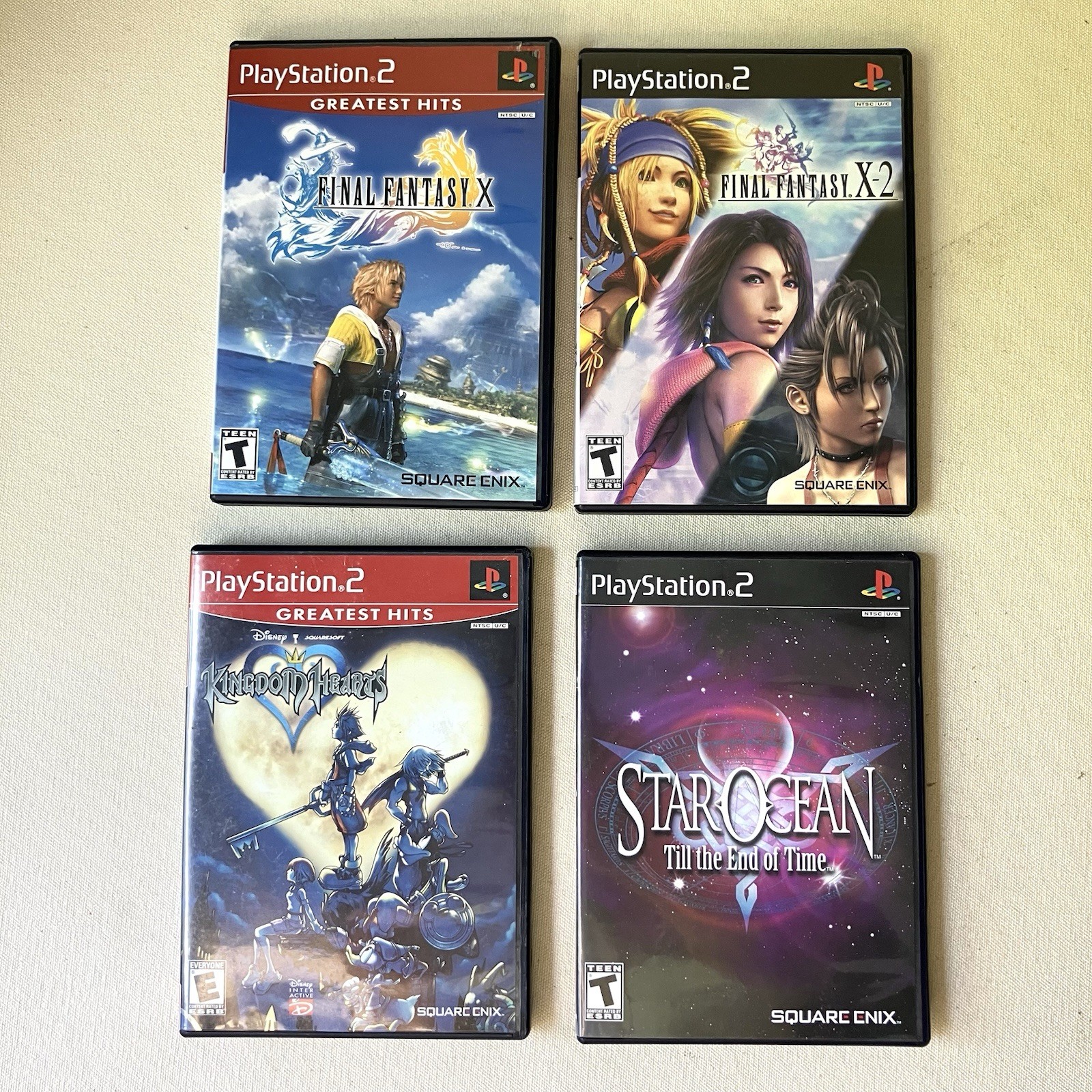 PlayStation 2 PS2 Final Fantasy X-2 & XII, Kingdom Hearts, Star Ocean Bundle x4