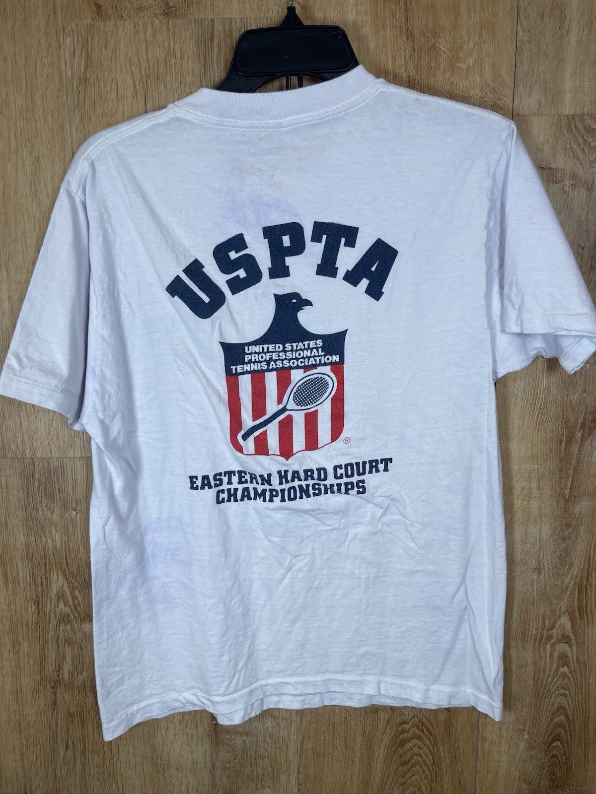 Vintage Single Stitch USPTA Tennis T Shirt As Is Lrg gallery