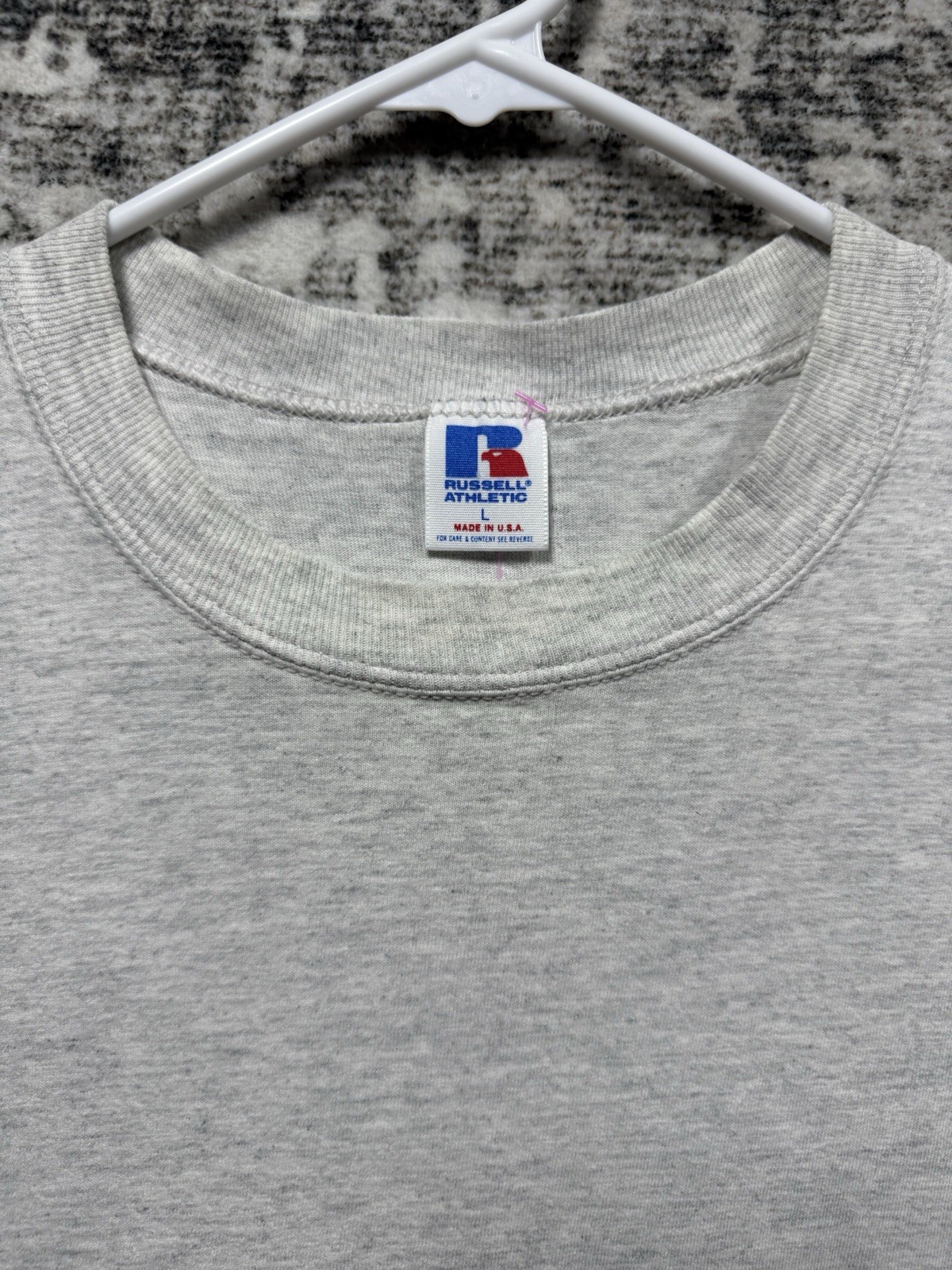 Vintage Russell Athletic Blank T Shirt Men’s Size Large Gray USA Made 90s gallery