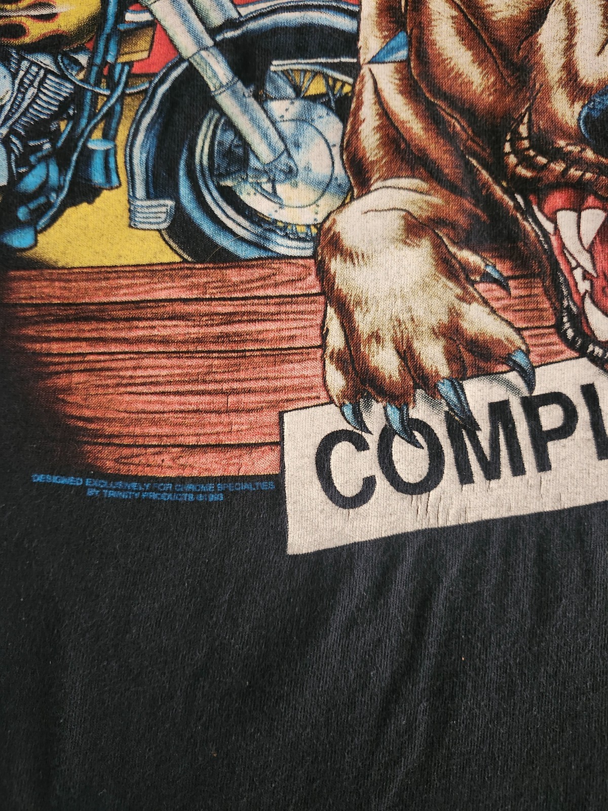 Vintage 1993 Harley Davidson Hamburg Germany T Shirt XXL Single Stitch Trinity 9 gallery