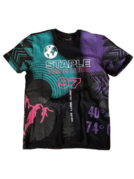 Staple World Renown Pigeon Mens M Black Graphic Shirt Skater 21 inch pit to pit gallery