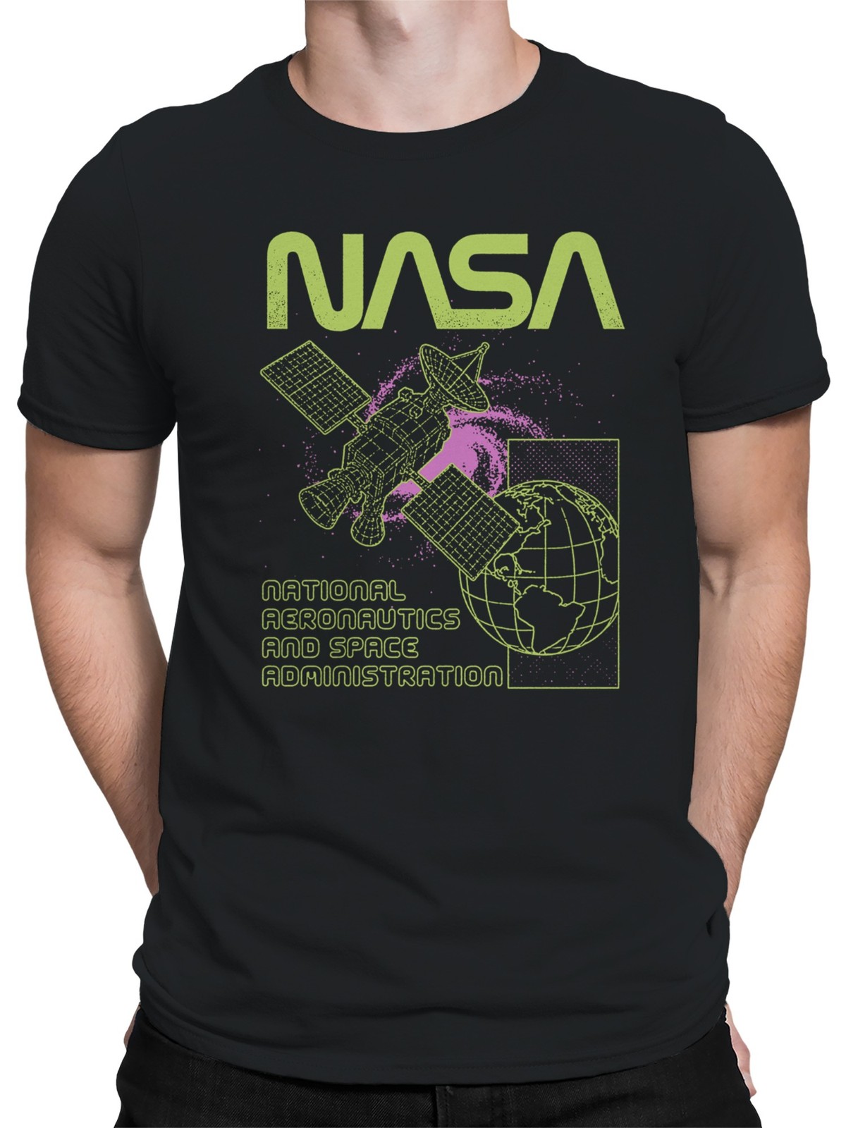 Officially Licensed NASA Space Satellite Graphic Men's T-shirt gallery
