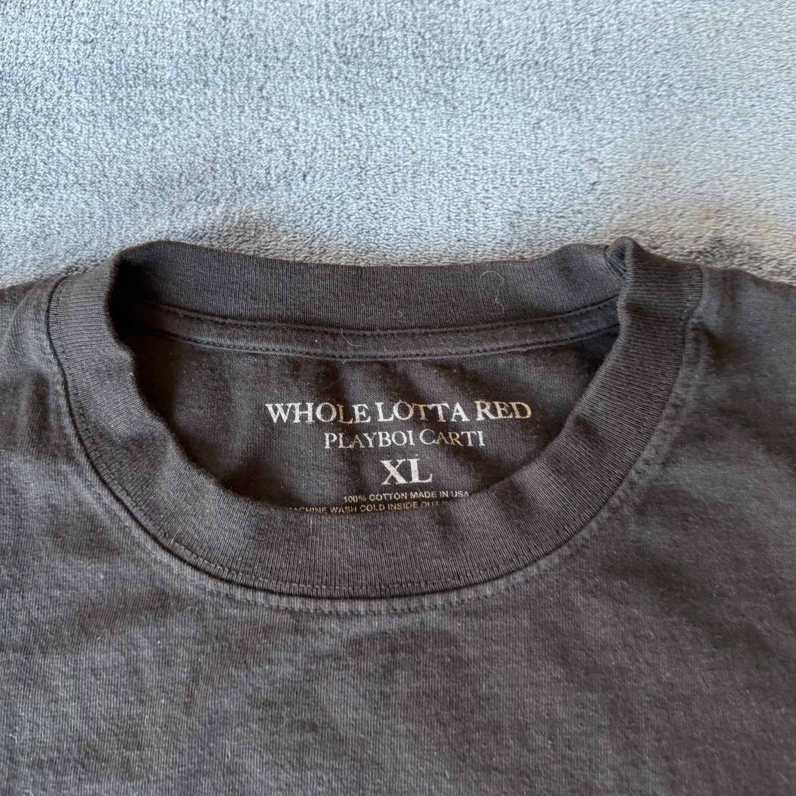 Playboi Carti Red Sicksid Long Sleeve Black Logo Shirt XL gallery