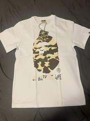 A Bathing Ape BAPE White Ape Head Graphic Logo Cotton Crew Neck Tee Men’s M