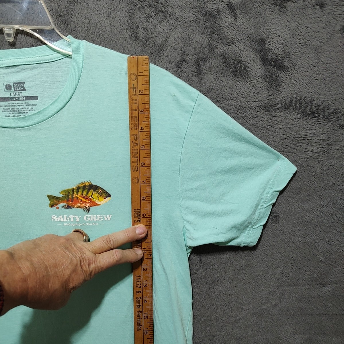 Salty Crew Shirt Adult Large Green Graphic Short Sleeve Cotton Beach Outdoor Men gallery