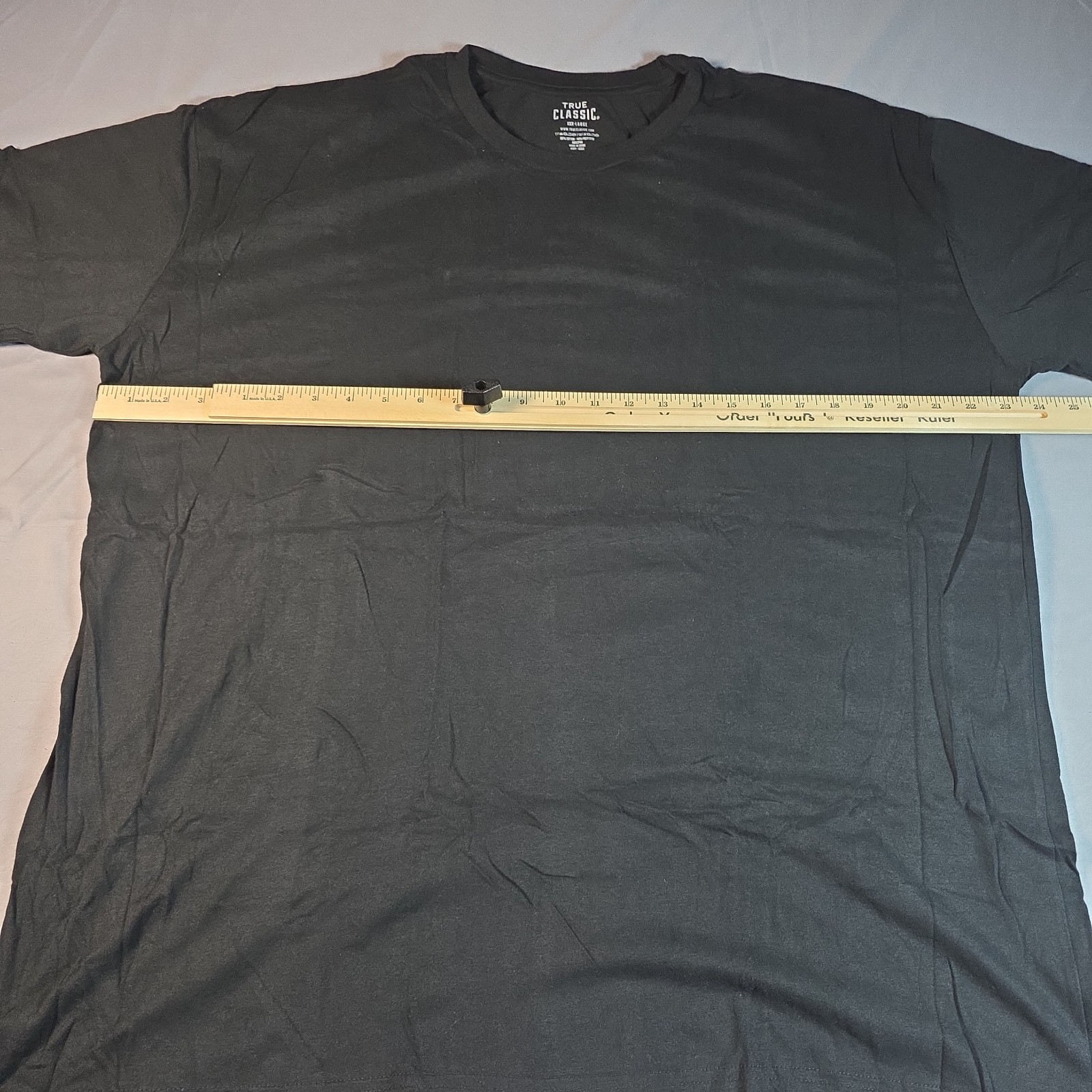 True Classic Crew Neck Tee T Shirt Men's BLACK XXXL 3XL gallery