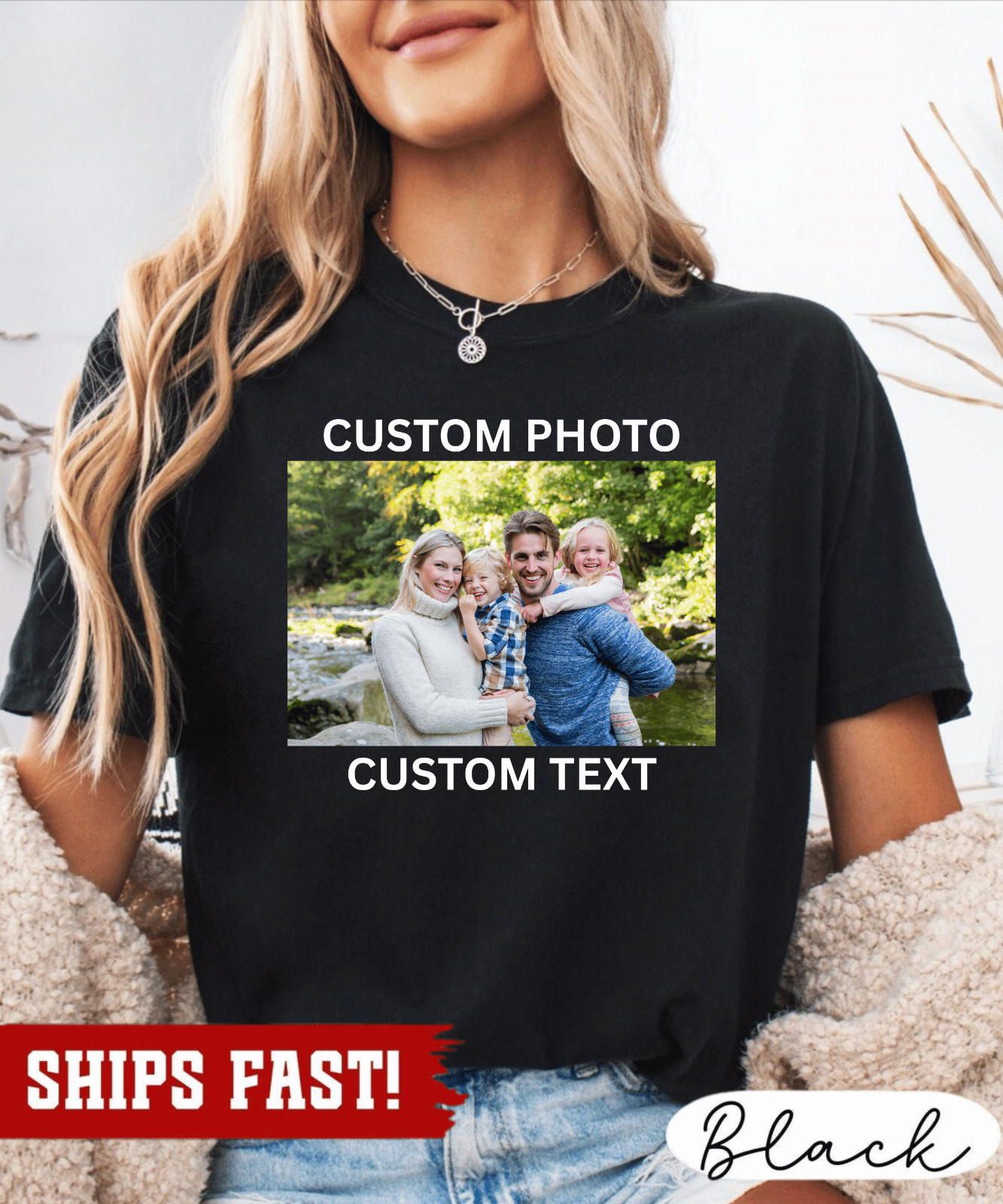 Custom Photo Shirt, Personalized T-Shirt, Family Picture Tee, Logo Image Shirts gallery