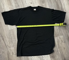 Vintage 90s Jerzees 50/50 Heavyweight Blank T-Shirt Black Made in USA XL