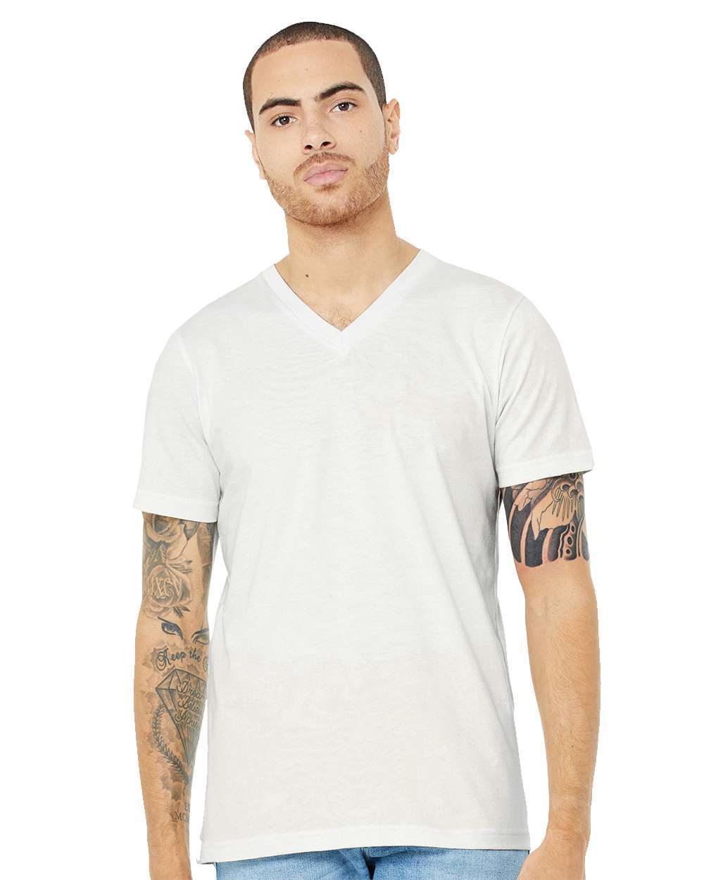 Bella + Canvas Unisex Jersey V-Neck T-Shirt 3005 Retail Fit XS - XL, Retail fit gallery