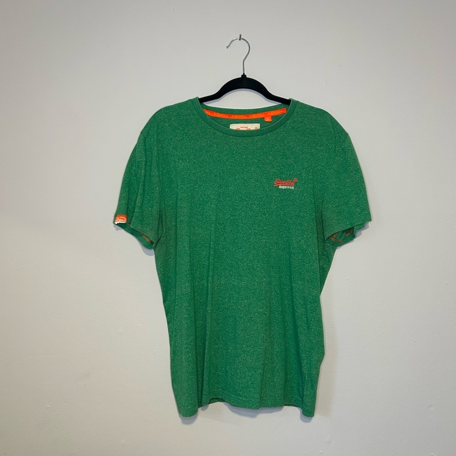 Heather Green Superdry Orange Label Vintage Embroidery Tee - (Unisex XL)e gallery