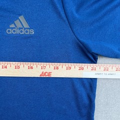 Adidas Essentials Tech Tee Shirt Mens Large Tall Blue Short Sleeve AZ2012 – NEW