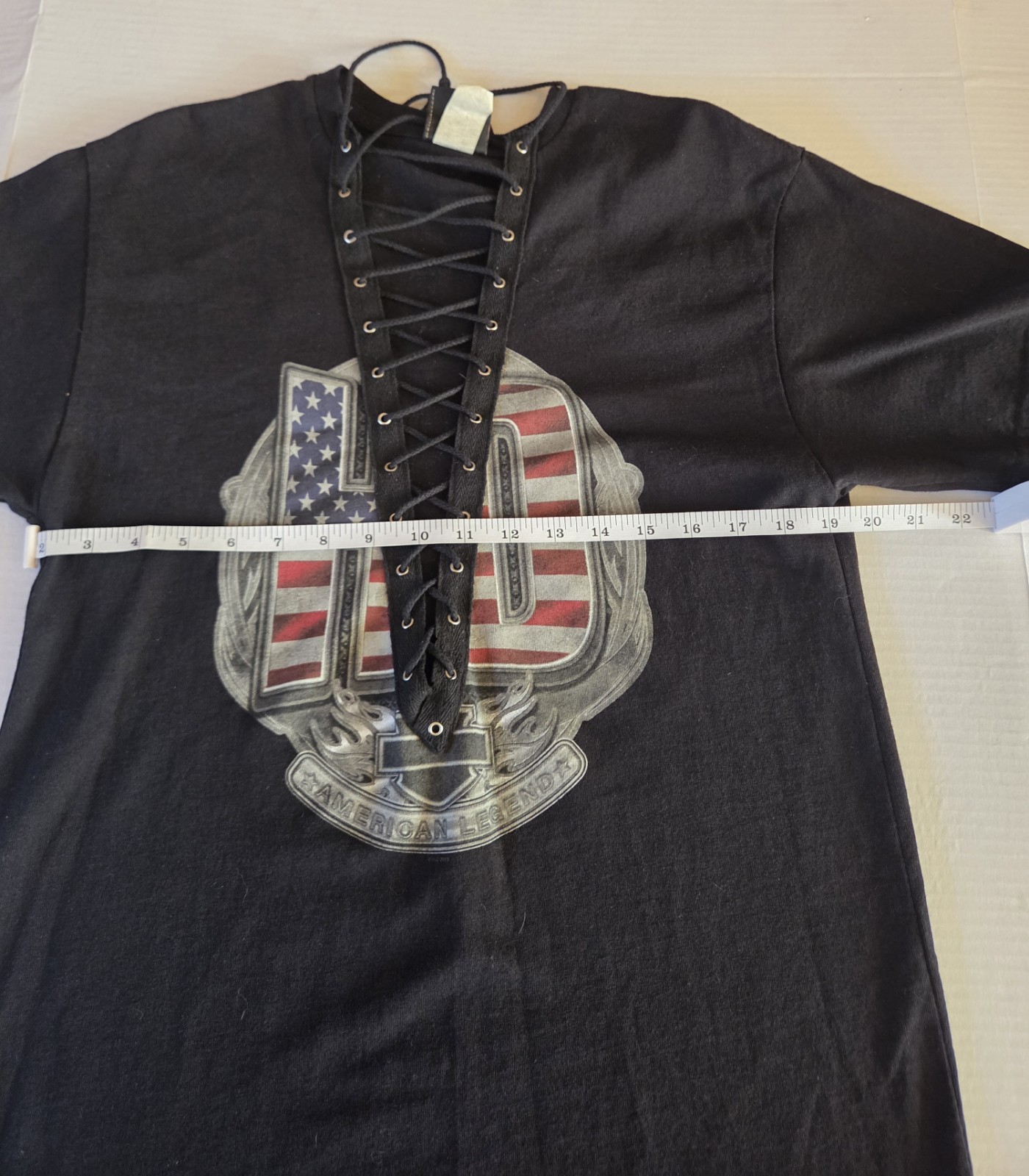 Harley Davidson Lace Up Shirt Size M gallery