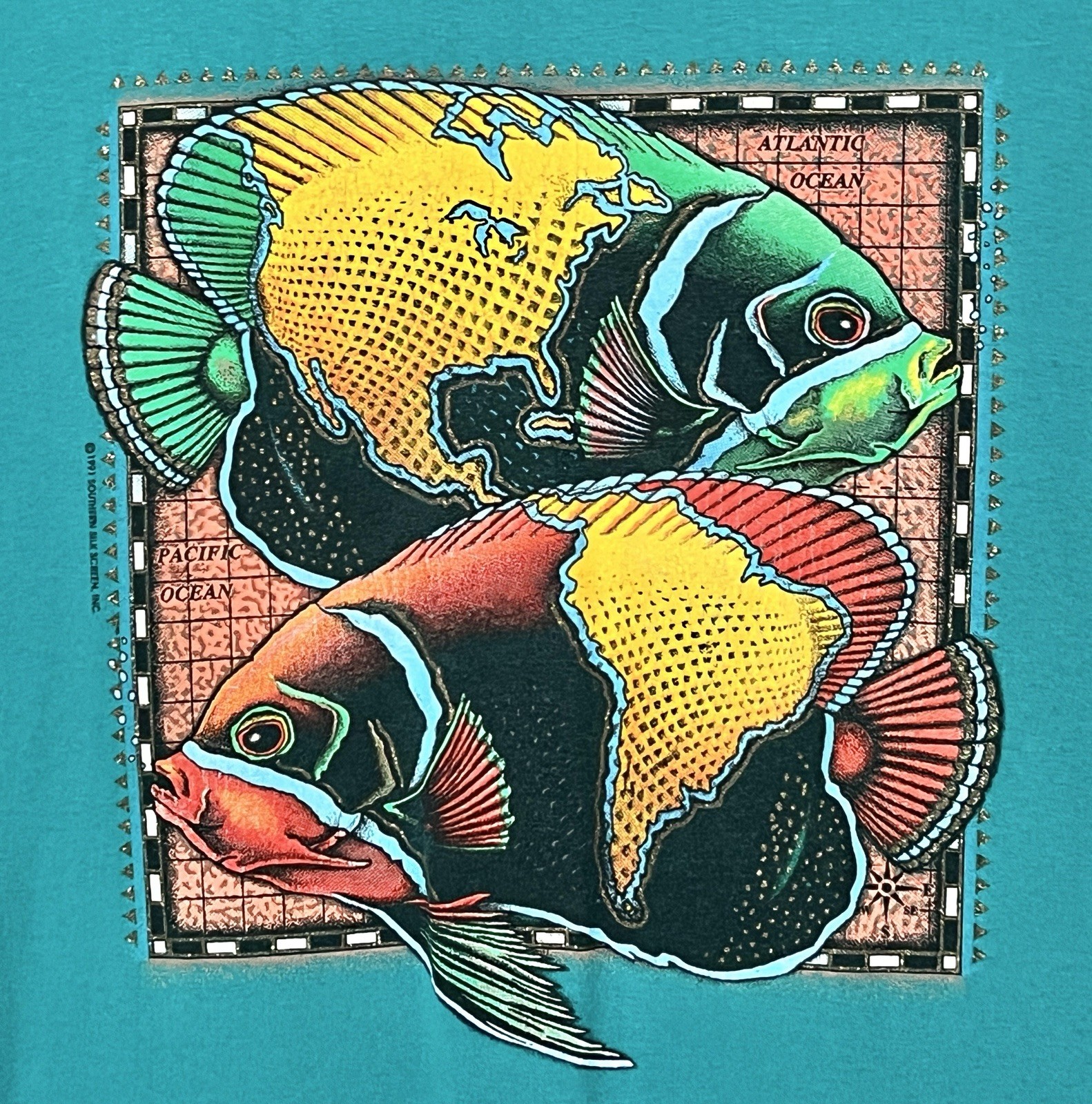 Vintage Hanes 50/50 Single Stitch T-Shirt Men’s Large Green 90s Southern Silk gallery