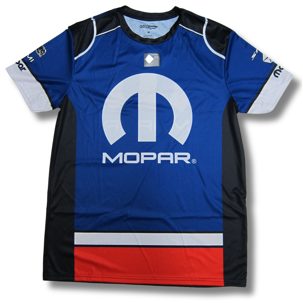 Mopar Logo Blue Racing Jersey T-Shirt Sublimated Print Official Licensed gallery