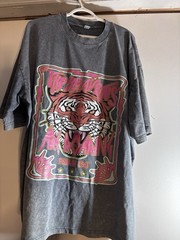 DIGIPRINT APPAREL Men’s 3XL Gray Cotton Tiger Graphic Short Sleeve T-Shirt