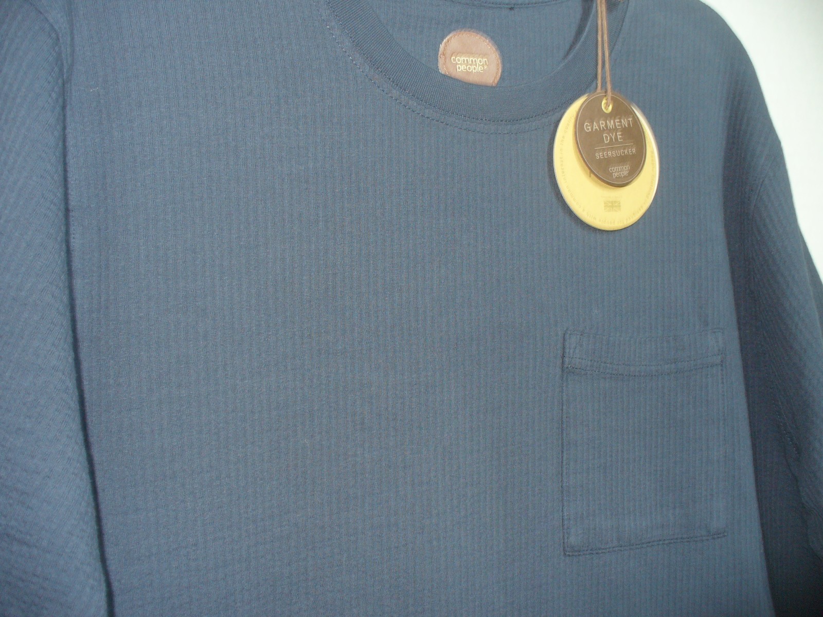 Common People Mens T-shirt Seesucker Blue NWT Size Small gallery