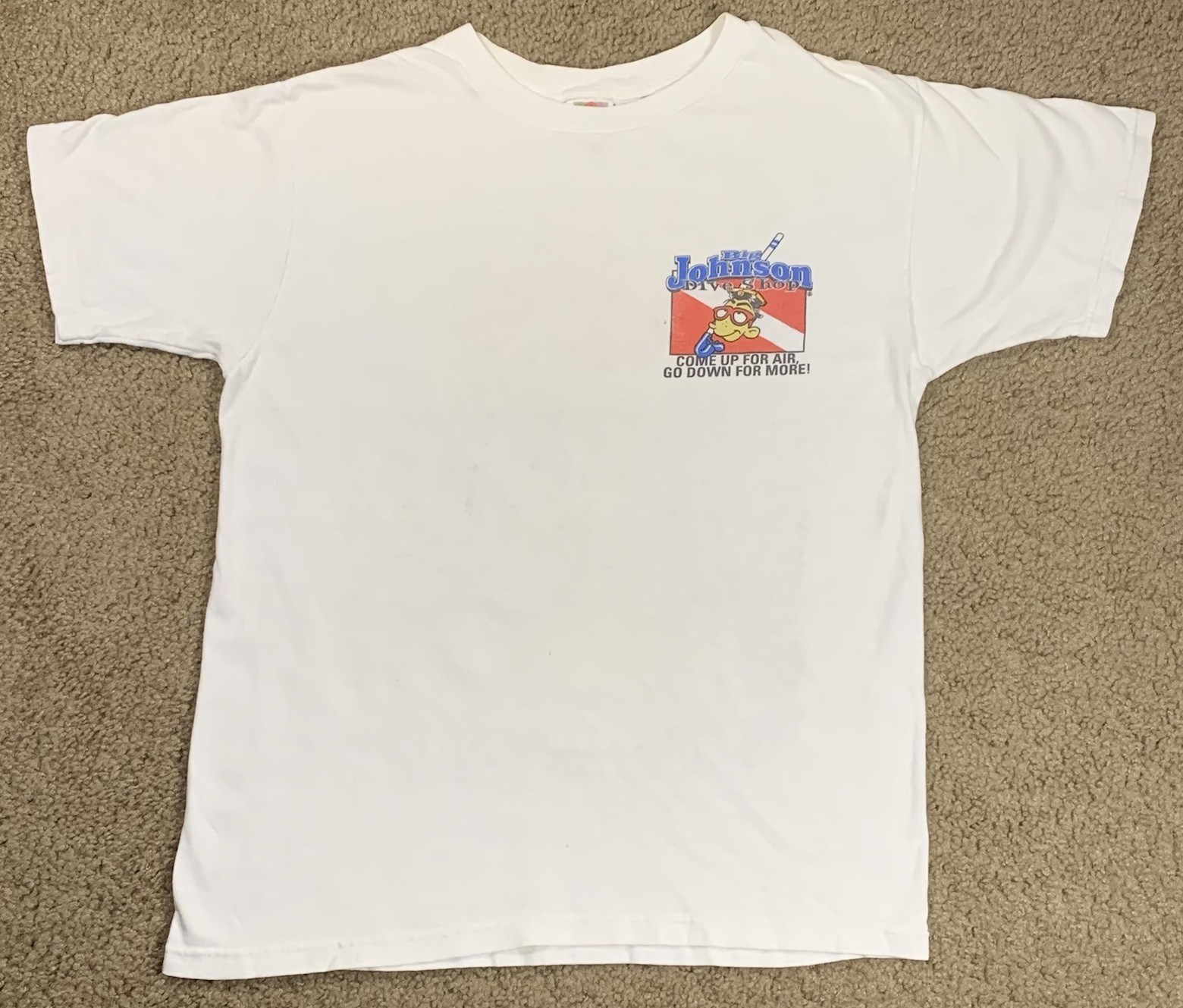 Vtg 90s Big Johnson Mens Medium White Short Sleeve Shirt Funny NSFW Adult Humor gallery