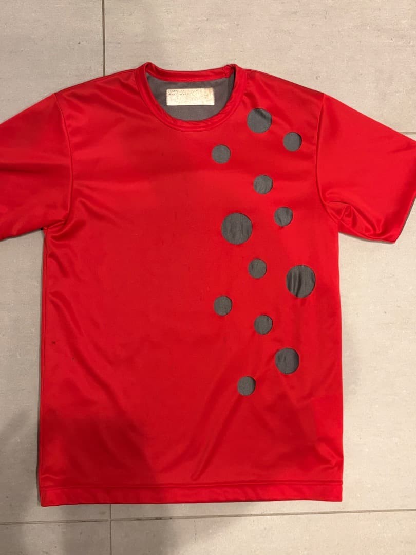 AD2000 Comme des Garcons Homme Plus Archive Hole Cut Red T-Shirt M gallery