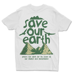 Custom T-Shirt,Save our Earth Dtf Print On Next Level T-Shirt unisex Soft Cotton