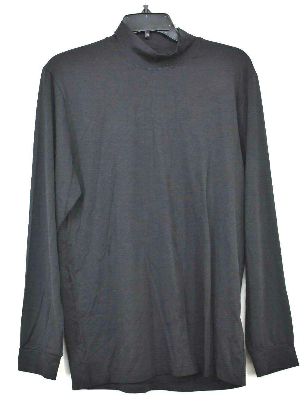 32 Degrees Heat Mens Black High Neck Stretch Comfort-Fit Long Sleeve T-Shirt M gallery