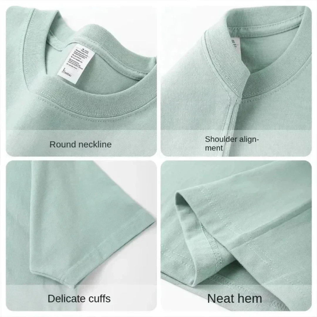 Men's Heavy Duty 300g American Pure Cotton T-Shirt Oversized Casual Short Sleeve gallery