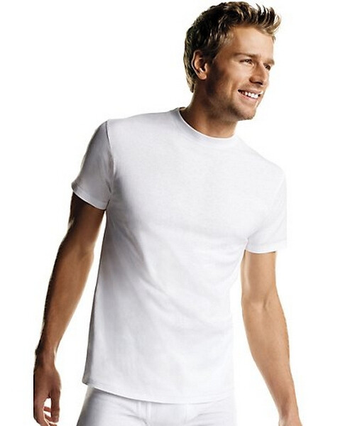 Hanes Undershirt Crewneck Men's ComfortSoft White T-Shirt Tagless 2135 gallery
