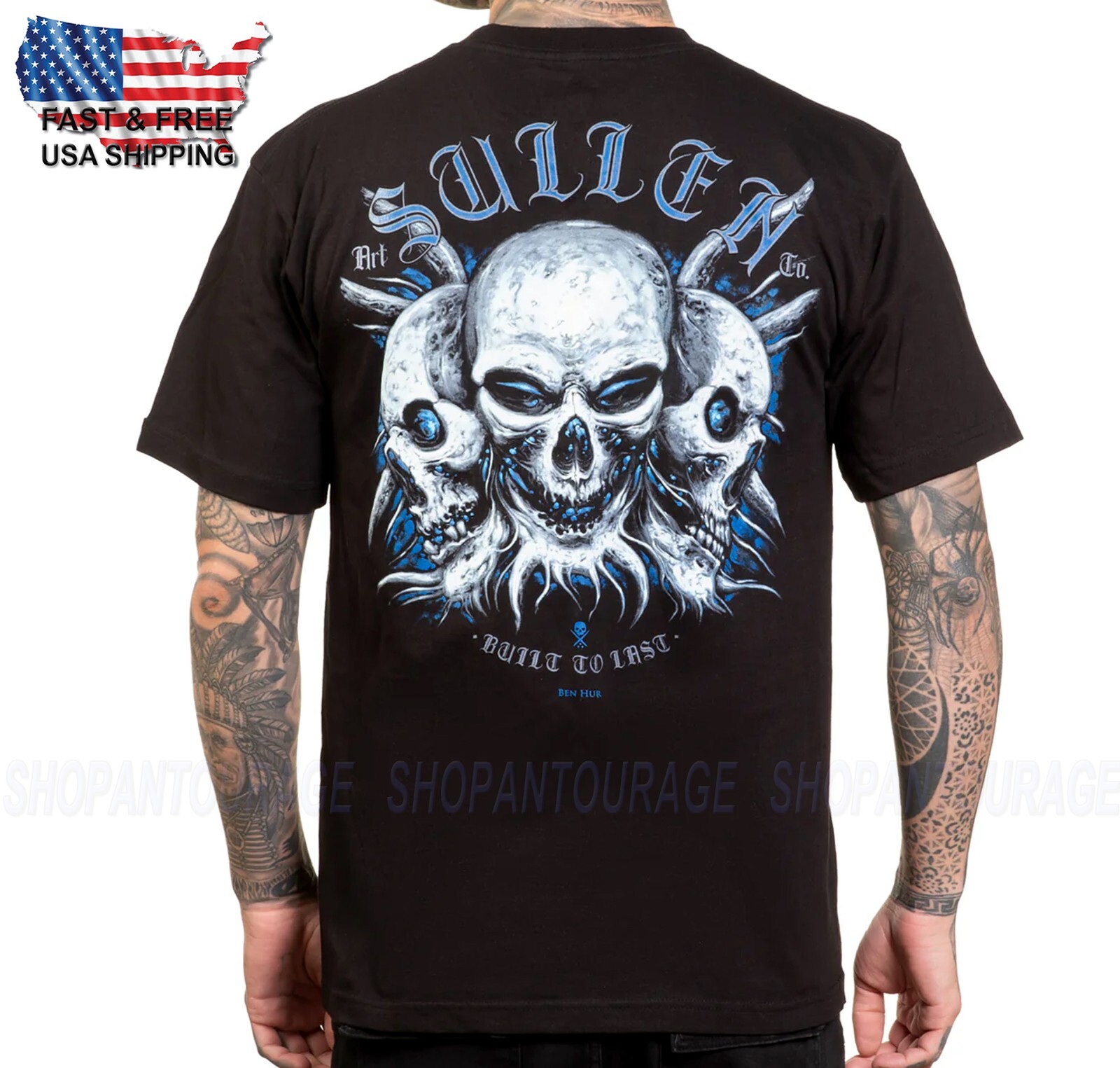Sullen Art Collective Hur Skulls Standard Fit SCM6910 Short Sleeve Men`s T-shirt gallery