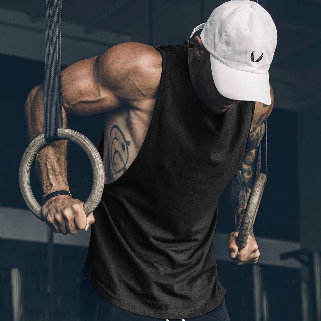 2 Pack Mens Workout Tank Tops Muscle Cut Off Gym Bodybuilding Sleeveless Shirts gallery