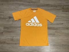 Adidas Ultimate Tee Mens Sz M Climalite Orange Logo Short Sleeve T-Shirt
