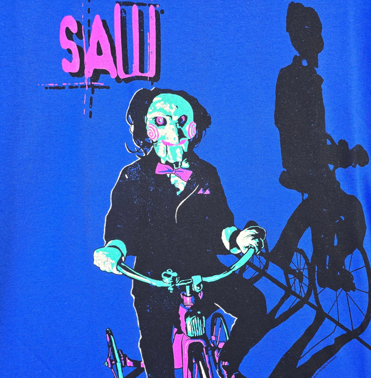 Saw Shirt Mens Extra Large XL Blue Horror Movie Horror Billy Puppet Casual NWT gallery